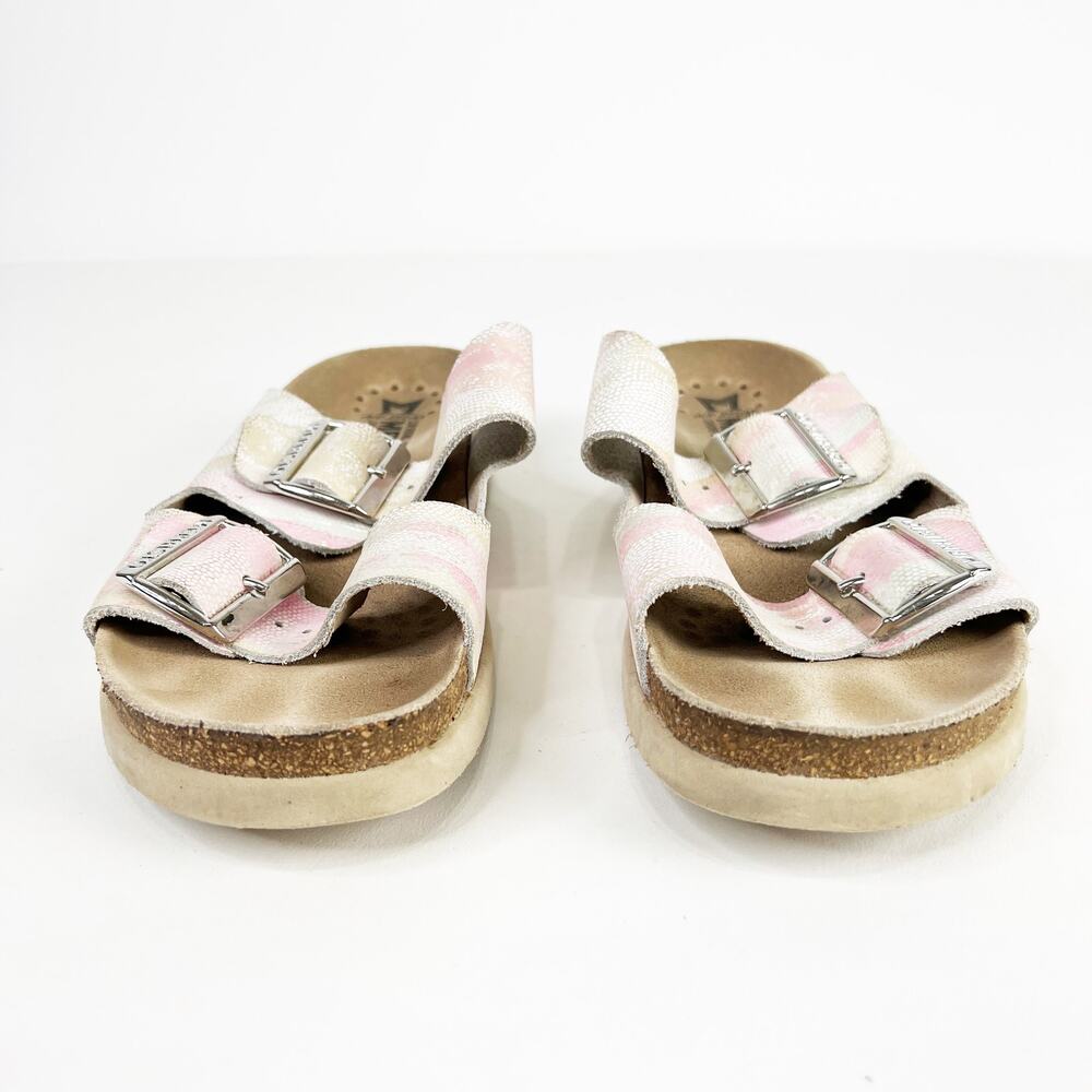 Mephisto womens Hester multicolor rainbow stripe leather sandal Size 38 or 8 - Picture 8 of 9